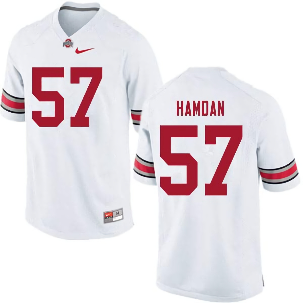 Zaid Hamdan Ohio State Buckeyes Men's NCAA #57 Nike White College Stitched Football Jersey EHJ4456XO